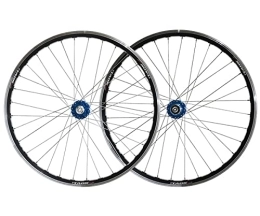 SHBH Mountain Bike Wheel 26" Mountain Bike Wheelset Quick Release Bicycle Rim V / Disc Brake MTB Wheels 32H Hub for 7 / 8 / 9 / 10 Speed Cassette 2248g (Color : Blue)