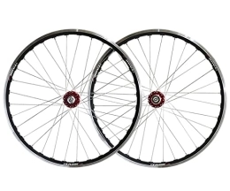 SHBH Mountain Bike Wheel 26" Mountain Bike Wheelset Quick Release Bicycle Rim V / Disc Brake MTB Wheels 32H Hub for 7 / 8 / 9 / 10 Speed Cassette 2248g (Color : Red)