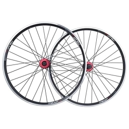 AWJ Spares 26" MTB Cycling Wheels, Alloy Rim Front Rear Bike Wheelset V / disc Brake 32 Hole 7-11 Speed Quick Release Quick Release Axles Wheel
