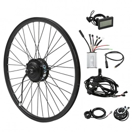 Gedourain Mountain Bike Wheel 26in Front Wheel Hub Motor Kit, Low Failure Rate Bicycle Front Wheel Conversion Kit Sensitive Braking for Mountain Bike