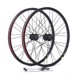 ZFF Spares 26inch Mountain Bike Wheel Aluminum Alloy Double Wall Rim MTB Wheelset Disc Brake Front 2 Rear 2 Bearings Quick Release 8 9 10 Speed 28 Holes
