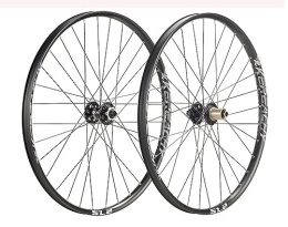 OMDHATU Spares 27.5 / 29 Inch Mountain Bike Wheelset Disc Brake Sealed Bearing Support 7-8-9-10-11-12 Speed Cassette Thru Axle Wheel Set Front / Rear Wheels 28H (Color : Black, Size : 27.5inch)