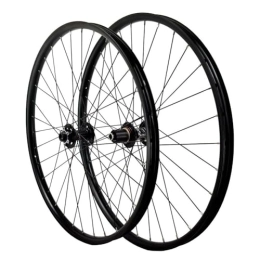 ZFF Mountain Bike Wheel 27.5 / 29 Inch MTB Wheelset Disc Brake Thru Axle Mountain Bike Wheel Aluminum Alloy Double Wall Rim 8 / 9 / 10 / 11 / 12 Speed Cassette 32 Holes (Color : 29'' Black, Size : F15*100MM R12*148MM)
