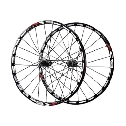 ZFF Spares 27.5 / 29 Inch MTB Wheelset Quick Release Disc Brake Mountain Bike Wheels Aluminum Alloy Double Wall Fit 8 / 9 / 10 / 11 Speed Cassette 24 Holes (Color : Svart, Size : 27.5'')
