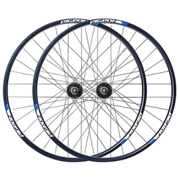 SHBH Mountain Bike Wheel 27.5'' Disc Brake Wheelset Mountain Bike Rim MTB Quick Release Front Rear Wheel Set Bicycle Wheels 32H Hub for 7 / 8 Speed Rotary Flywheel 2800g (Color : Blue, Size : 27.5'')