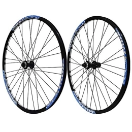 SN Mountain Bike Wheel 27.5 Inch Mountain Bike Wheel Set Bicycle Wheelset Center Locking Disc Brake Quick Release Hub Cycling Double Wall MTB Rim 7, 8, 9speed (Color : Blue)