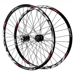 OMDHATU Mountain Bike Wheel 27.5 Inch Mountain Bike Wheelset Disc Brake Rims Sealed Bearing Hubs Support 7-11 Speed Cassette QR Wheel Set Front 100mm Rear 135mm (Color : E)