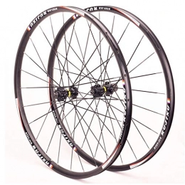 HWL Mountain Bike Wheel 27.5 Inch MTB Bike Wheelset, Double Wall Aluminum Alloy 29 Inch Cycling Wheels Quick Release 24 Hole 8 / 9 / 10 / 11 Speed Rim (Color : Black, Size : 26 inch)