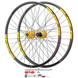 HYLH Spares 27.5 Inch MTB Bike Wheelset, Double Wall Quick Release Hybrid Cycling 26 Inch Cycling Wheels Disc Brake 32 Hole 8 9 10 11 Speed