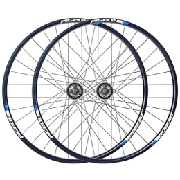 HSQMA Mountain Bike Wheel 27.5'' Mountain Bike Wheelset Disc Brake MTB Wheelset Bicycle Rim Quick Release Front Rear Wheels 32H Cassette Hub For 7 / 8 / 9 / 10 Speed (Color : Blue)
