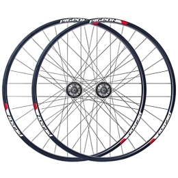 Generic Spares 27.5'' Mountain Bike Wheelset Disc Brake MTB Wheelset Quick Release Front Rear Wheels Bicycle Rim 32H Hub For 7 / 8 / 9 / 10 Speed Cassette 2800g (Color : Blue, Size : 27.5'') (Red 27.5)