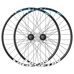 Generic Mountain Bike Wheel 27.5'' Mountain Bike Wheelset Disc Brake MTB Wheelset Quick Release Front Rear Wheels Bicycle Rim 32H Hub For 7 / 8 Speed Rotary Flywheel 2800g (Color : Blue, Size : 27.5'') (Green 27.5)