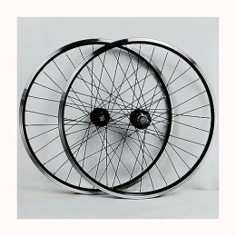 OMDHATU Mountain Bike Wheel 27.5" Mountain Bike Wheelset V-brake Disc Brake Dual-purpose Rims Sealed Bearing Hubs Support 8-12 Speed Cassette QR Wheel Set (Color : Black)