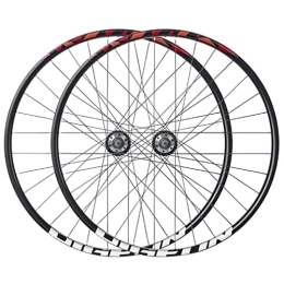 SHBH Mountain Bike Wheel 27.5'' MTB Wheelset Disc Brake Mountain Bike Wheelset Bicycle Rim Quick Release Front Rear Wheels 32H Hub for 7 / 8 / 9 / 10 Speed Cassette 2800g (Color : Red, Size : 27.5'')