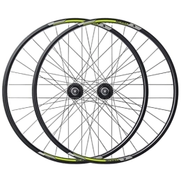 HSQMA Mountain Bike Wheel 27.5'' MTB Wheelset Disc Brake Wheelset Mountain Bike Rim Quick Release Front Rear Wheels Bicycle Wheelset 32H Hub For 7 / 8 Speed Rotary Flywheel (Color : Yellow)