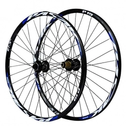 SJHFG Mountain Bike Wheel 27.5in Bicycle Wheelset, 15 / 12MM Barrel Shaft Mountain Bike Bicycle Wheel Set Disc Brake 7 / 8 / 9 / 10 / 11 Speed (Color : Blue, Size : 27.5in / 15mmaxis)