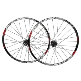 ZFF Spares 29inch Mountain Bike Wheel Disc Brake MTB Wheelset QR / thru Axle Aluminum Alloy Double Wall Rim Front 2 Rear 5 Bearings 8 / 9 / 10 / 11 Speed 28 Holes (Color : Svart, Size : 29'' QR)
