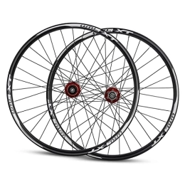 KANGXYSQ Spares 29inch Mountain Bike Wheelset MTB Bicycle Wheel Set Aluminum Alloy Rim Disc Brake Red Hub Quick Release Schrader Valve