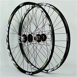 AWJ Spares 32H Bicycle Wheel Set, 26 / 27.5 / 29 Aluminum Alloy MTB Front Rear Wheel Double Wall Disc Brake 7-11 Speed QR Axles Bicycle Accessory Wheel