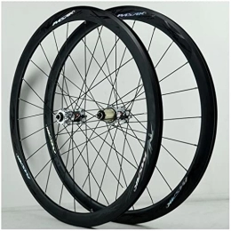 VPPV Spares 40MM V-brake Road Bike Wheelset 700C, Aluminum Alloy Quick Release 29 Inch Mountain Bicycle Wheels Cassette Wheel Rim for 7 / 8 / 9 / 10 / 11 Speed (Size : 700C)
