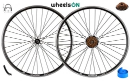 wheelsON Spares 700c 28"WheelsON Wheelset Mountain Bike / Hybrid + 7 Spd Shimano Freewheel 36H Black * 5 Years Warranty*