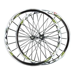 SJHFG Mountain Bike Wheel 700C Bike Wheelset, Road Wheel Aluminum Alloy for Bearing Bicycle Wheel 7 / 8 / 9 / 10 / 11 Speed C Brake V Brake Mountain Bike (Color : Green)
