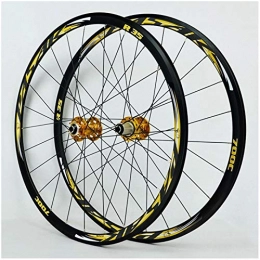 VPPV Spares 700C Road Bicycle Cycling Wheelset, Aluminum Alloy V-Brake / Disc Brake 29 Inch Racing MTB Bike Quick Release Hub 11 Speed (Color : Gold, Size : 29 inch)