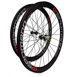 ADD Mountain Bike Wheel ADD Bicycle wheel set Highway 700C ring carbon fiber wheel set RS50 four Palin 8-11 speed, before 100 / after 130MM, Red