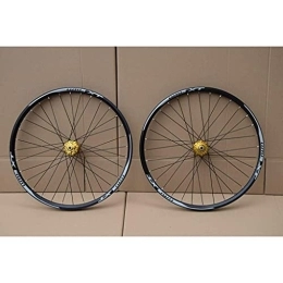 AINUO Mat Mountain Bike Wheel AINUO MTB Bicycle Wheelset 26 27.5 29 In Mountain Bike Wheel Double Layer Alloy Rim Sealed Bearing 7-11 Speed Cassette Hub Disc Brake 1100g QR (Color : A, Size : 26inch)