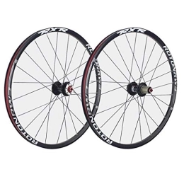 AINUO Mat Spares AINUO Wheelset 26 27.5 29er Mountain Bike Wheels Front And Rear Bicycle Double Wall Alloy Rim 7 Palin Bearing Disc Brake QR 1790g 7-11 Speed Card Type Hubs 24H (Color : B-Black, Size : 29in)
