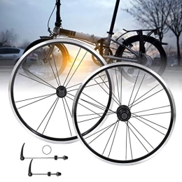 Alomejor Spares Alomejor Bicycle Wheelset 20in Mountain Bike Road Bike Bicycle Wheel Set for 4 Bearing V Brake Design