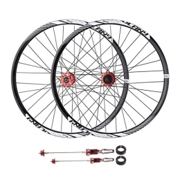 DYSY Spares Aluminum Alloy MTB Bicycle Wheelset 26 / 27.5 Inch 29 ER, Hybrid / Mountain Sealed Bearings Hub QR / Sleeve Wheels 32 Hole Disc Brake for 7 / 8 / 9 / 10 / 11 Speed (Color : Red, Size : 29 inch)