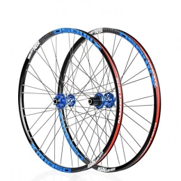 AM Spares Am Koozer XM1850 Front & Rear Mountain Bike Wheel Set 9x100mm 10x135mm 26 27.5" (Blue Hub Blue Rim, 27.5)