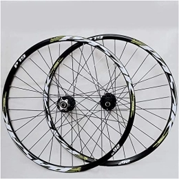 Amdieu Spares Amdieu Wheelset 26 27.5 29in MTB Bicycle Wheelset, 32 Hole Alloy Rim Front 2 Rear 4 Palin Bearing Quick Release Disc Brake 7 / 8 / 9 / 10 / 11 Speed road Wheel (Color : Green, Size : 29inch)