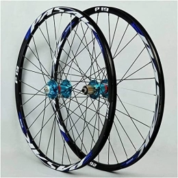 Amdieu Spares Amdieu Wheelset Mountain Bike Wheelset 26 27.5 29 In, 32H Double Wall MTB Wheelsets Rim with QR Disc Brake 7 / 8 / 9 / 10 / 11 Speed 4 Palin Bearing Hub road Wheel (Color : Blue, Size : 27.5inch)