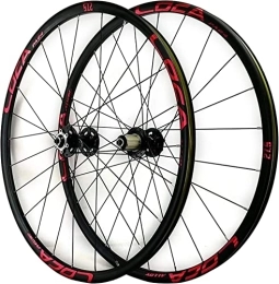 Amdieu Spares Amdieu Wheelset Mountain Bike Wheelset 26 / 27.5 / 29in, Sealed Bearing Disc Brake 7 / 8 / 9 / 10 / 11 / 12 Speed Cassette QR MTB Front and Rear Wheel road Wheel (Color : Black Red, Size : 27.5inch)
