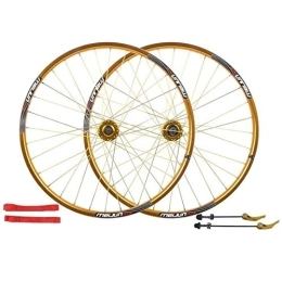 AQHZB Spares AQHZB bicycle wheelset 26 inch, double-walled aluminum alloy bicycle wheels disc brake mountain bike wheel set quick release American valve 7 / 8 / 9 / 10 speed