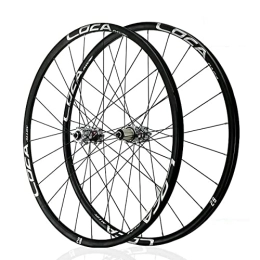 Asiacreate Mountain Bike Wheel Asiacreate 26 / 27.5 / 29 Inch Mountain Bicycle Wheel Set Quick Release Straight Pull 24H Rim MTB Bicycle Wheelset 4 Bearing Disc Brake Wheel Fit 8-12 Speed Cassette Hub (Color : Silver, Size : 26'')