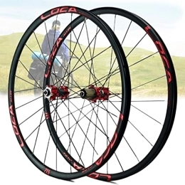 Asiacreate Spares Asiacreate 26 / 27.5 / 29'' Mountain Bike Wheel Set Quick Release Wheel Straight Pull 24H Rim Disc Brake Hub Fit 8-12 Speed Cassette (Color : Red, Size : 29IN)