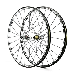 Asiacreate Spares Asiacreate 26 / 27.5 / 29'' Mountain Bike Wheelset Double Layer Alloy Rims Disc Brake Thru Axle MTB Cycling Wheels Fit 7 8 9 10 11 12 Speed Cassette (Color : Titanium, Size : 27.5in)