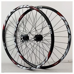 Asiacreate Spares Asiacreate 26 / 27.5 / 29'' MTB Wheelset Quick Release Mountain Bike Wheel Double Wall 32H Rim Bike Wheel Set Disc Brake Sealed Bearing Fit 7-11 Speed Cassette (Color : Red, Size : 29in)
