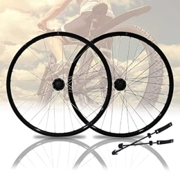 Asiacreate Mountain Bike Wheel Asiacreate 26 Inch MTB Wheel Set Disc Brake Bicycle Front Rear Wheel 32 Spoke Mountain Bike Rims 7 8 9 10 Speed Cassette QR Hubs (Color : Black, Size : 26'')