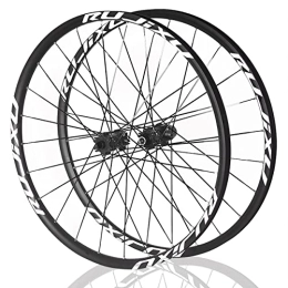 Asiacreate Mountain Bike Wheel Asiacreate Bicycle Wheelset MTB Bike Wheelset 26 / 27.5 / 29 Inch Thru Axle Straight Pull 4 Bearing 24H Rim For 8-11 Speed Cassette Hub (Color : BLACK DISC BRAKE, Size : 26'')