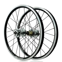 Asiacreate Mountain Bike Wheel Asiacreate Bike Wheel Set 24 H Quick Release Disc / V Brake MTB Front And Rear Wheel Aluminum Alloy Rim For 7 / 8 / 9 / 10 / 11 / 12 Speed Cassette (Color : Titanium, Size : 406)