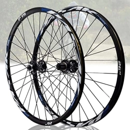 Asiacreate Spares Asiacreate Cycle Wheel 26 / 27.5 / 29" Double Wall Wheelset 32H Rim Mountain Bike Quick Release Wheel Sealed Bearing Disc Brake 7-12 Speed Cassette (Color : Blue, Size : 26in)