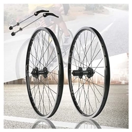 Asiacreate Mountain Bike Wheel Asiacreate Mountain Bike Wheelset 24'' MTB Rim Quick Release Disc / V-Brake Hub 32 Spokes Wheels Fit 7 8 9 10 Speed Cassette (Color : 24in, Size : Wheelset)