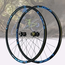 Asiacreate Spares Asiacreate Mountain Bike Wheelset 26 / 27.5 / 29 Inch Disc Brake Quick Release MTB Wheel Straight Pull 24H Rim Front Rear Wheels Fit 8-12 Speed Cassette (Color : Blue, Size : 27.5'')