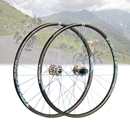 Asiacreate Mountain Bike Wheel Asiacreate Mountain Bike Wheelset 26 / 27.5 / 29'' MTB Disc Brake Wheels Rims QR Sealed Bearing Hub 7 8 9 10 11 12 Speed Cassette Bicycle Wheel (Color : Colorful, Size : 26'')