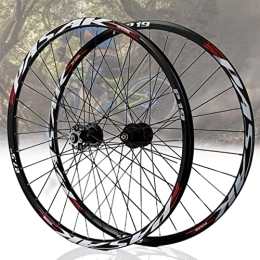 Asiacreate Spares Asiacreate Mountain Bike Wheelset 26 / 27.5 / 29'' Quick Release Wheel Disc Brake Sealed Bearing Hub 32 Spokes Rim Fit 7-11 Speed Cassette (Color : Red, Size : 29in)