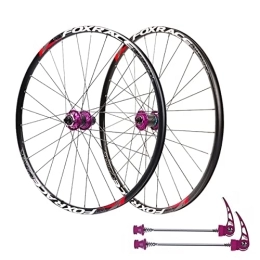Asiacreate Spares Asiacreate Mountain Bike Wheelset 26 / 27.5'' Disc Brake Wheels QR Rims Sealed Bearing Carbon Fiber Hub 7 8 9 10 11 Speed Cassette Bicycle Wheel (Color : Purple, Size : 27.5'')